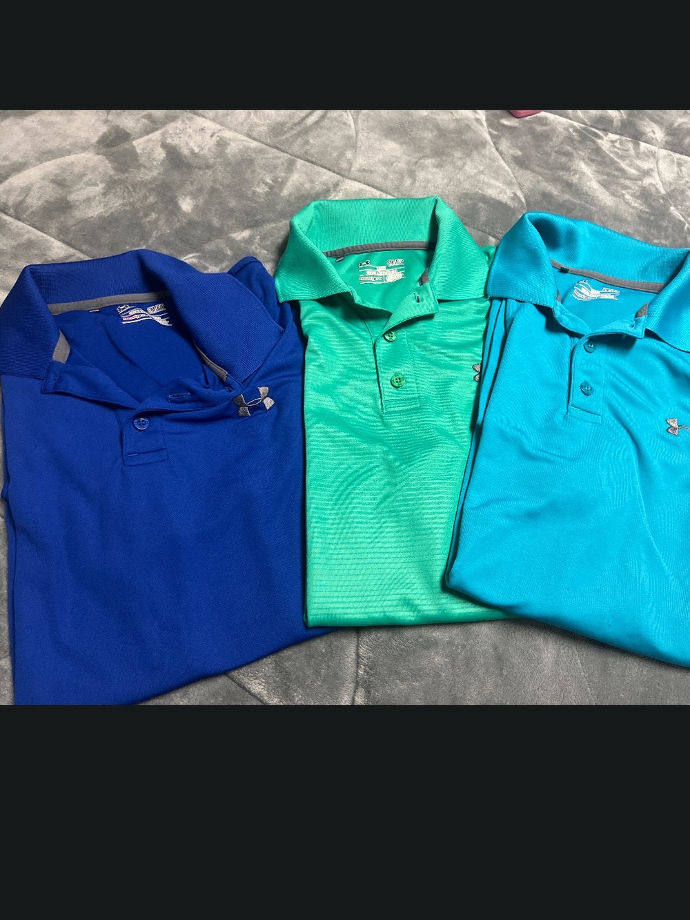 Under Armour Men’s Polo Trio - Royal Blue, Teal, Aqua